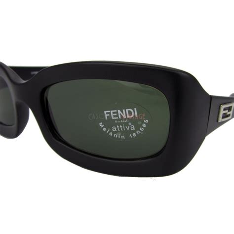 Vintage Authentic Fendi MOD SL 7549 COL. U28 Matt Black 